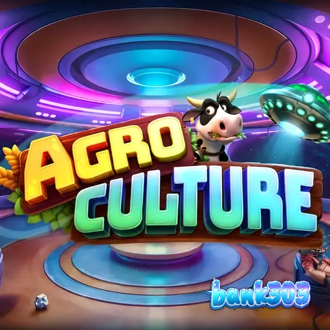 Tampilan visual slot AgroCulture dengan tema peternakan dan alien