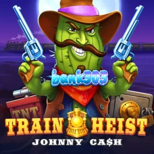 Tampilan layar permainan slot Train Heist Johnny Cash dengan tema Wild West